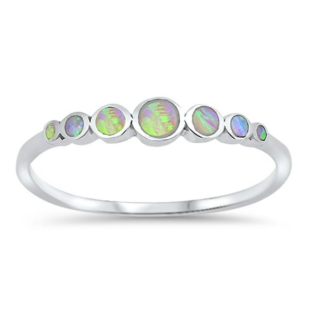 CHOOSE YOUR COLOR Sterling Silver Round Ring CHOOSE YOUR COLOR Sterling Silver Round Ring